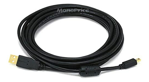 Cable Usb 2.0 Tipo A Macho A Mini-b Macho - 10 Pies, Negro.