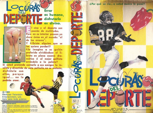 Locuras Del Deporte Vhs Original Acuarela En Castellano