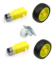 Comprar Arduino Kit Auto - 2 Motores + 2 Ruedas + 1 Rueda Loca