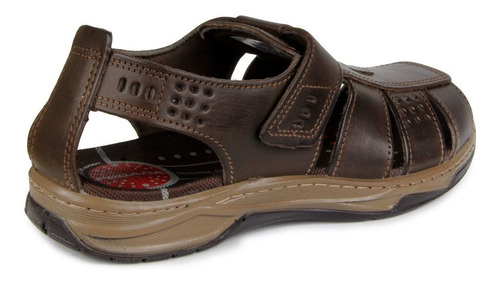 Imagem 4 de 6 de Sandalia Masculina Pegada 132202 Em Couro - Cravo