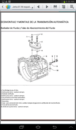 Manual De Transmisión Automática Jetta 2000-2006 Español 01m (Usado)