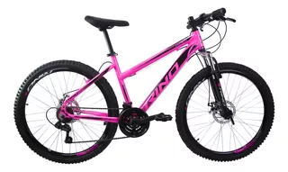 Bicicleta Aro 26 Rino Everest - 21 Vel. Cambios Shimano Cor Rosa Neon Tamanho Do Quadro 15