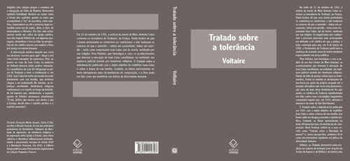 Tratado Sobre A Tolerância, De Voltaire. Editorial Editora Unesp, Capa Mole, Edição 1 Em Português, 2024