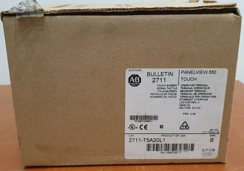 New  Allen Bradley 2711-t5a20l1 Panelview 550 Mono Touch Hha