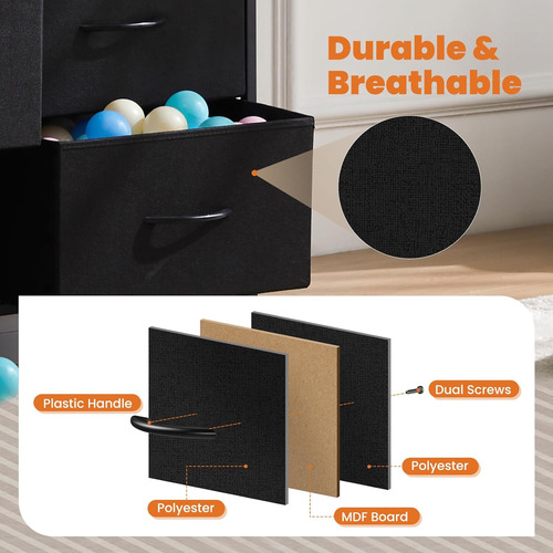Sweetcrispy Cómoda De 8 Cajones Para Dormitorio, Muebles De