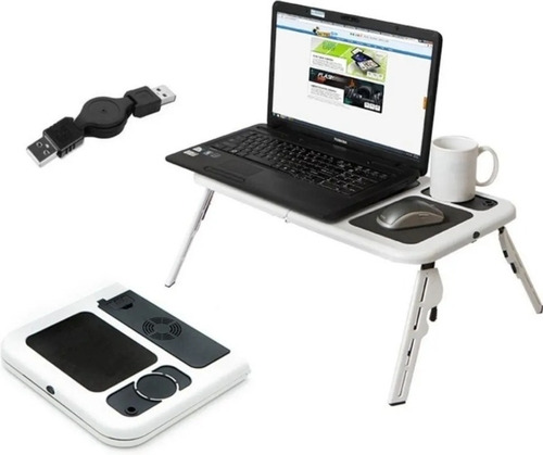 Mesa Plegable Notebook Laptop Pprtatil Con Ventilador