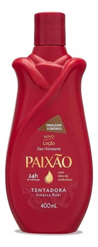  Hidratante Desodorante Corporal Tentadora Paixão Frasco 400ml Embalagem Econômica