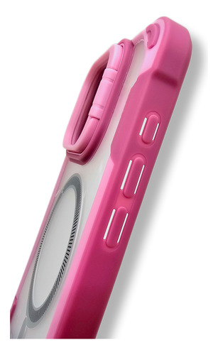 Funda Para Iphone 16 Pro Max Incluye Protector De Pantalla Rosa Bracket Case