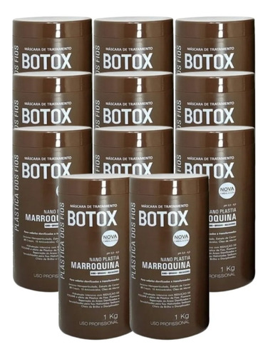 Combo 11 Btox Plástica Dos Fios Marroquina 1kg