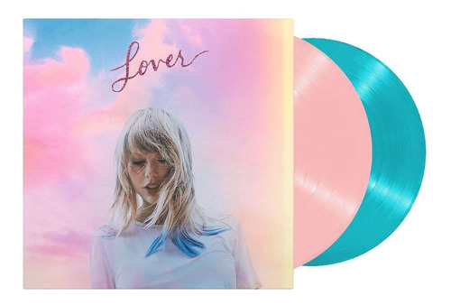 Taylor Swift Lover Vinilo Doble Rosa/azul Limitado 