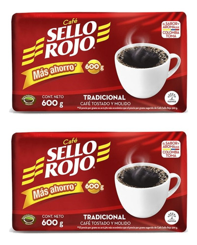 Cafe Sello Rojo 600gr X2 Und | Mdr