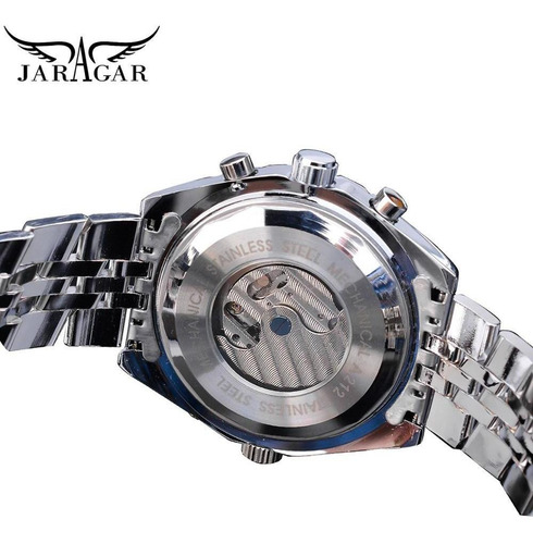 Imagen 4 de 4 de Dial Negro Reloj Automático Fecha De Negocios Reloj De Pulse
