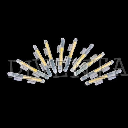 Imagen 2 de 4 de Luz Quimica Clip Pesca Nocturna Novedad Pack 10 Unidades