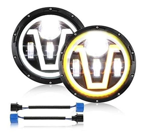 Faros Led 7 Pulgadas Con Señal De Giro Para Jeep Wrangler