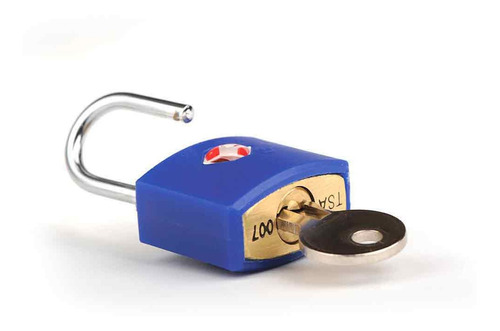Imagen 2 de 8 de Candado Tsa Travel Blue Para Valijas Maletas Tb027 Full