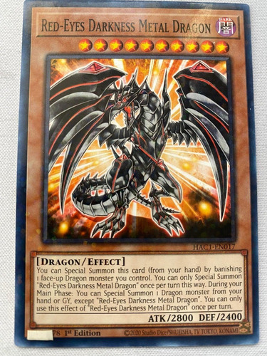 Red-eyes Darkness Metal Dragon Comun Yugioh