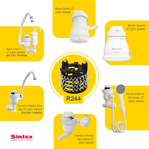 Resistência P/duchas E Torneiras Sintex 3t 4400w 220v