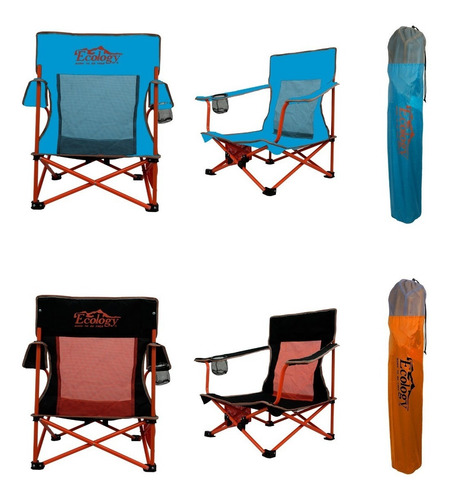 Silla Playera Camping Plegable Grande 120kg Sand Ecology