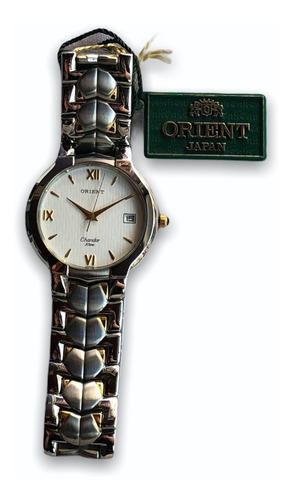 Reloj Orient Ht7b011 Malla Acero Combinada Calendario