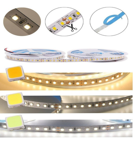 10x Fita Led 240led Super 3000k P/ Perfil 3528 5 Metros Cada Kit Com 10 Qualidade