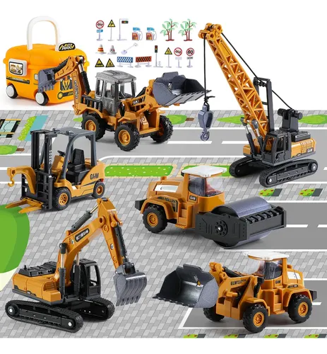 Tacobear Camión De Construcción 3 En 1 De 65 Cm – Con Excavadora Y Volquete, Luces Y Sonido, Para Niños De 2 A 6 Años