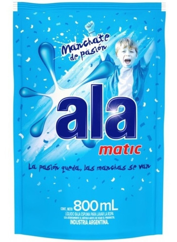 Detergente Liquido Ala Matic 800ml Unilever Hc