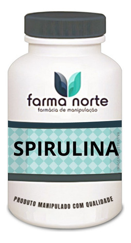 Spirulina 500mg 120 Capsulas (manipulado) Sabor Sem sabor