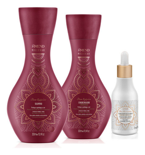 Amend Óleos Egípcios Shampoo + Condicionador + Oleo Elixir