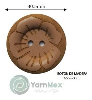 Botón De Madera | 6652-0065 - 10pzas