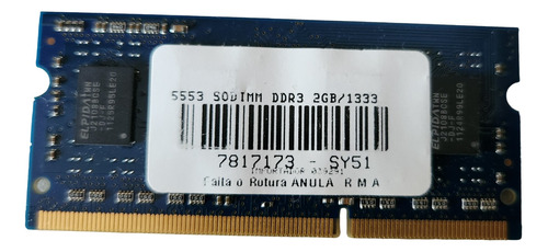 Memoria Ram 2gb Ddr3 1333mhz