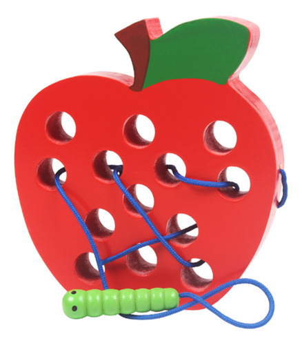 Juguete De Madera Para Comer Frutas Con Forma De Lombriz, En