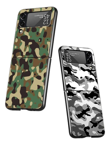 Capa Capinha Case Para Z Flip 3 E 4 Camuflada Militar