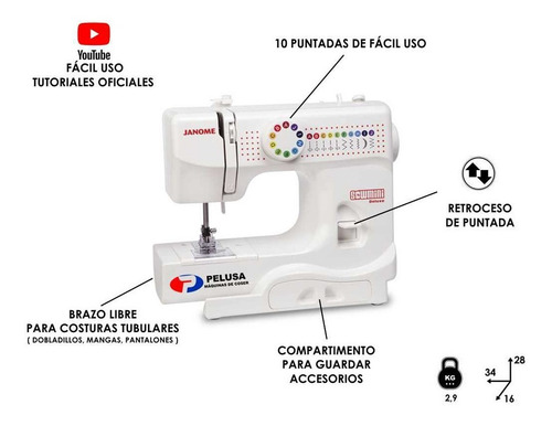 Imagen 2 de 8 de Janome Sew Mini Deluxe La Mejor De Las Compactas