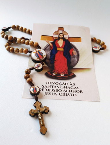 Imagem 1 de 9 de Terço Das Santas Chagas De Jesus Com Novena De Brinde
