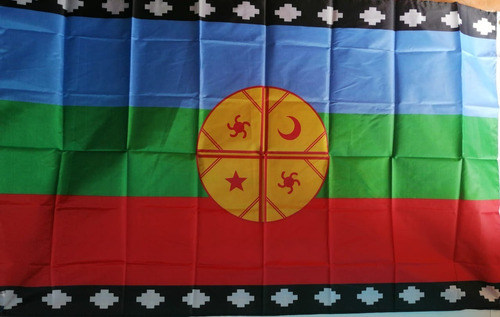 Bandera Mapuche 60 Cm Ancho X 100 Cm Largo 