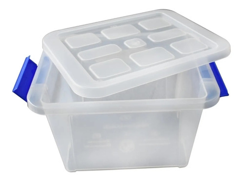 Caja Transparente Yazmín C/tapa De 6 Lts Paq. C/2 Cajas 