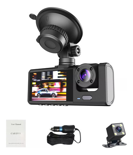 Dash Camera 1080p Cámara Frontal E Interna Trasera