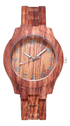 Reloj Digital Wood Grain Para Hombre De Moda De Alta Gama