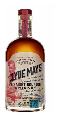 Whiskey Clyde Mays Straight Bourbon 750ml Americano 92proof