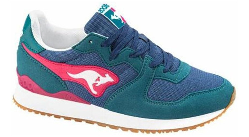 Tenis Urbano Retro  Dama Kangaroos Azul/fiusha 1065862