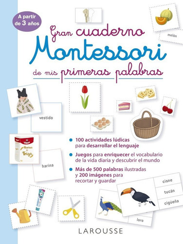 Gran Cuaderno Montessori De Mis Primeras Palabras, De Editions Larousse. Editorial Larousse, Tapa Blanda En Español