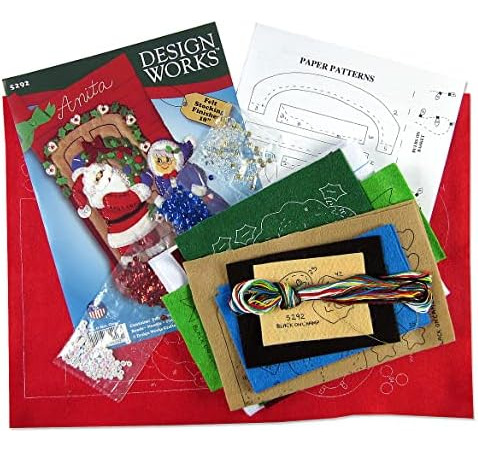 Kit De Calcetines De Fieltro Mr & Mrs Claus De Works Crafts