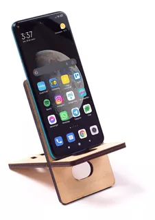 Soporte Porta Stand Apoya Celular Madera Premium iPhone