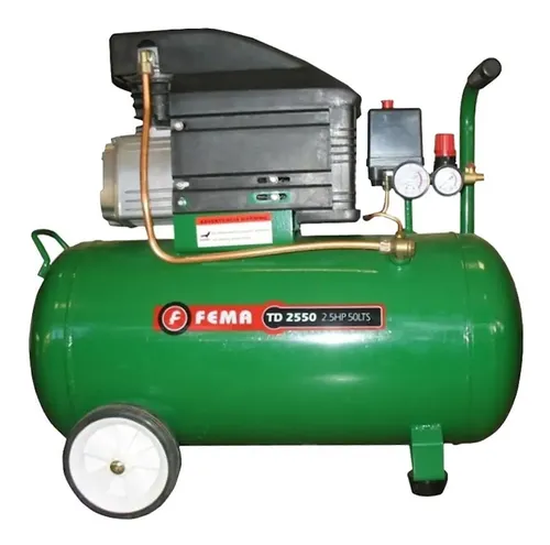 comprar Compresor 2,5 Hp 220v 50 Litros 2 Incluye Kit 5 Piezas Fema