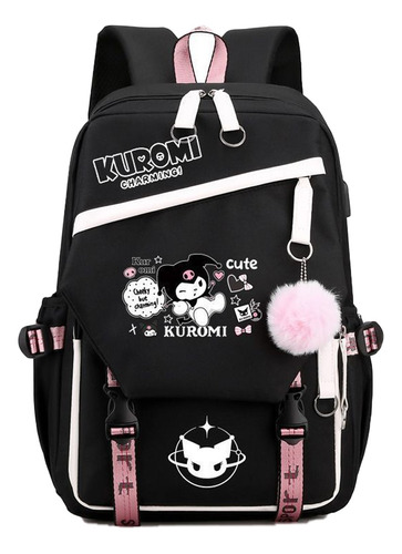 Mochila Escolar Con Tema De Belleza Negra De Sanrio