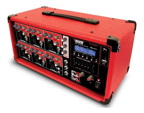 Imagen 2 de 9 de Amplificador 7 Canales Usb Bluetooth Efectos 400w Novik