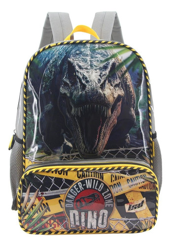 Mochila Escolar Infantil Diseño Dinosaurio Reforzada 16