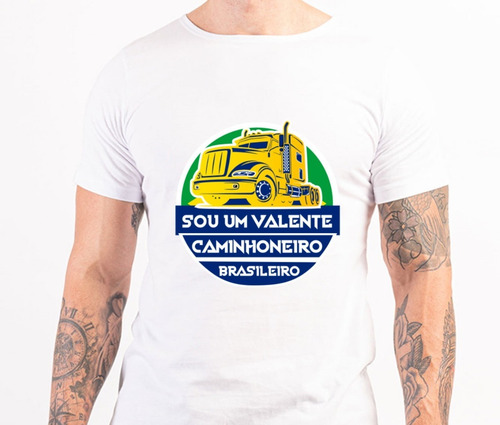 Imagem 4 de 6 de Camiseta Para Caminhoneiro - Valente Caminhoneiro Brasileiro