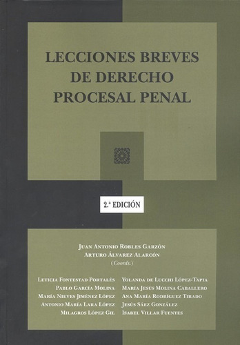 Libro Lecciones Breves De Derecho Procesal Penal (2ª Ed.