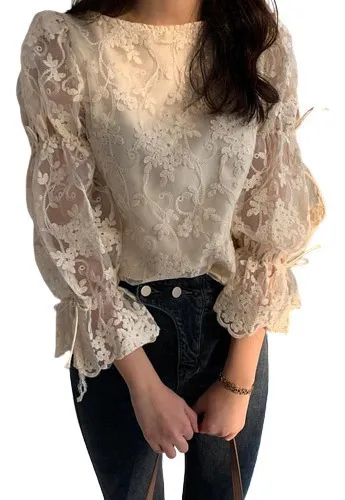 Blusas en organza bordada sale